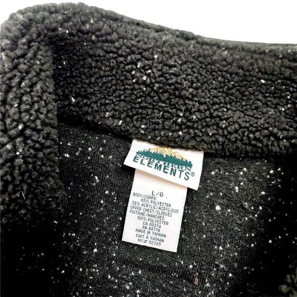 Northern Elements Canada Vintage Men's Large Green Fully Zip Heavy Fleece Jacket - Picture 3 of 6